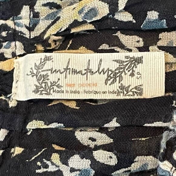 Free People Intimately Instant Crush Camisole Top Black Floral Print Cropped S - Picture 6 of 6